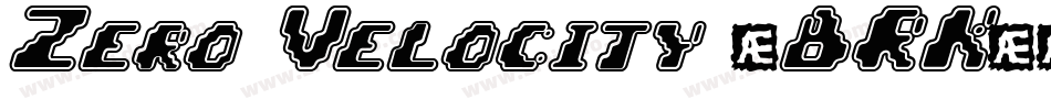 Zero Velocity (BRK)字体转换